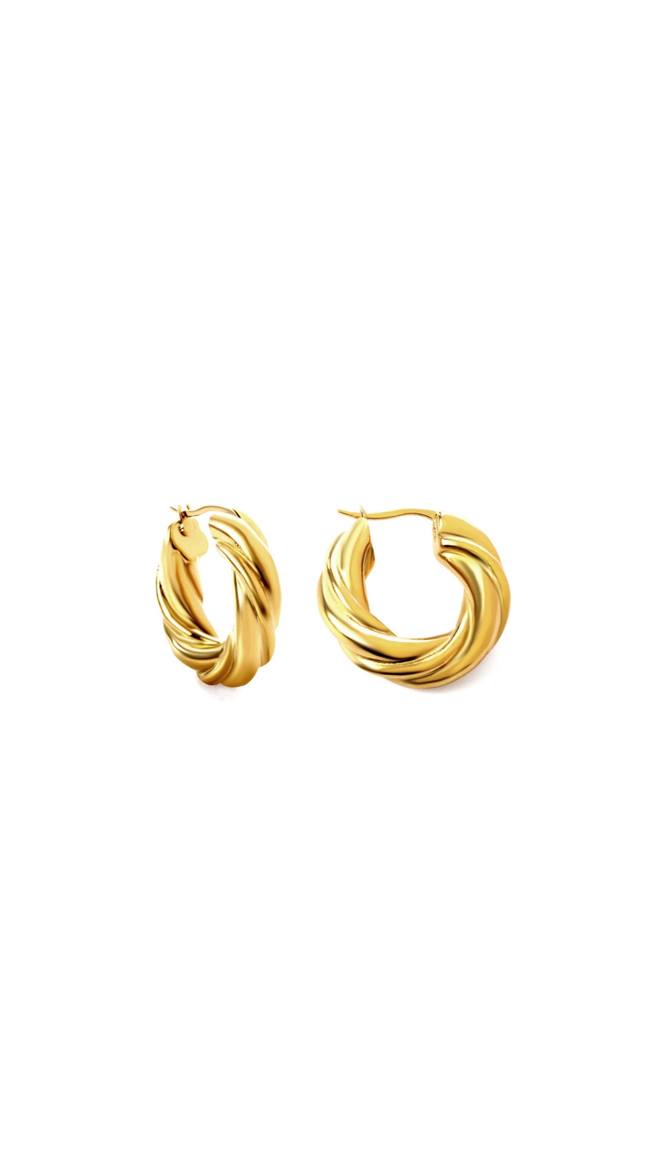 Classic Twist Gold Hoops