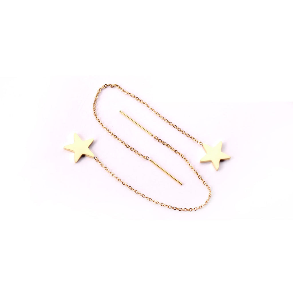 Falling Star, Pull-Through Earrings