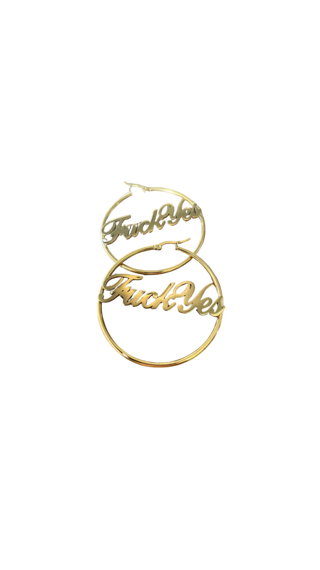 Fuck Yes Hoop Earrings