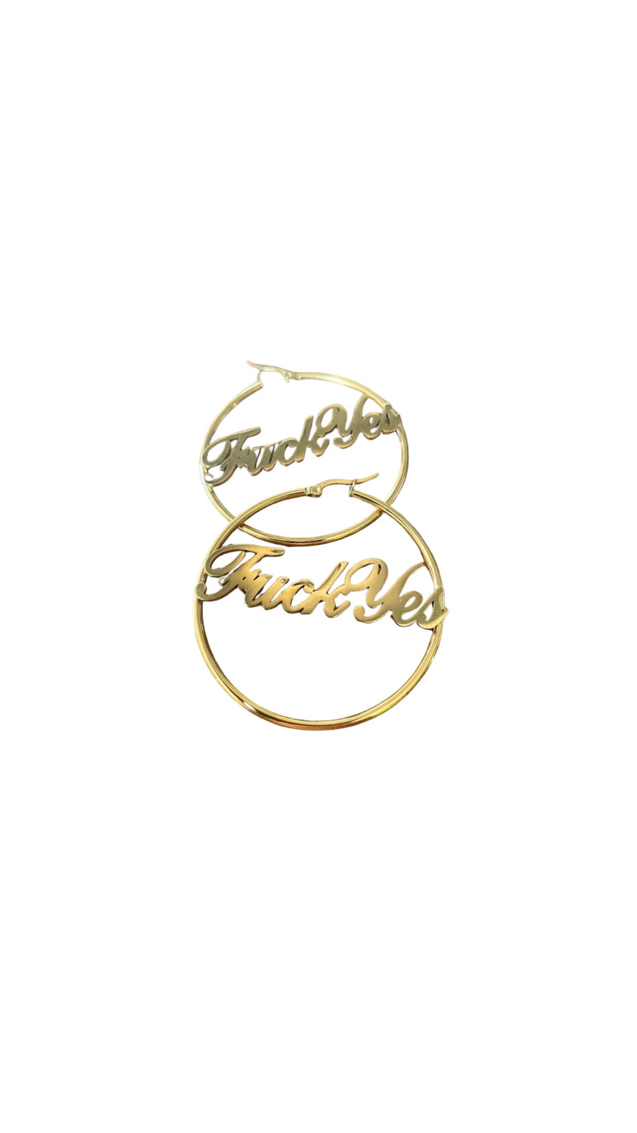 Fuck Yes Hoop Earrings