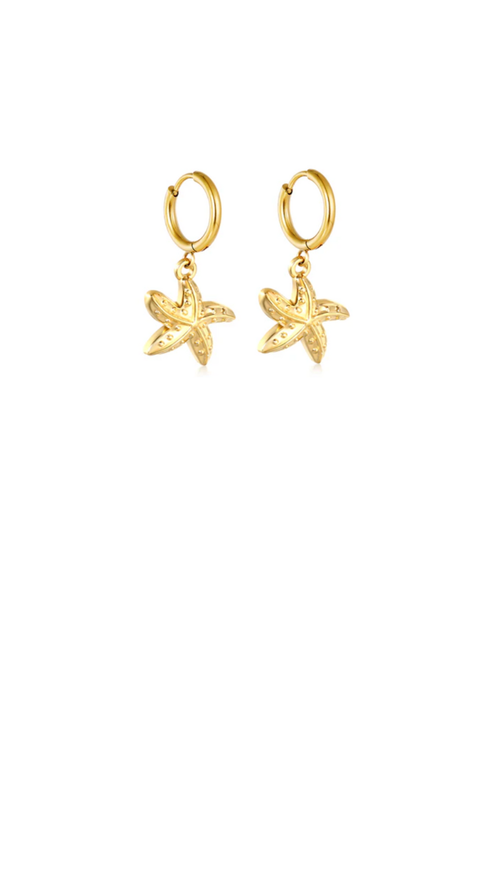 Starfish Huggie Hoops