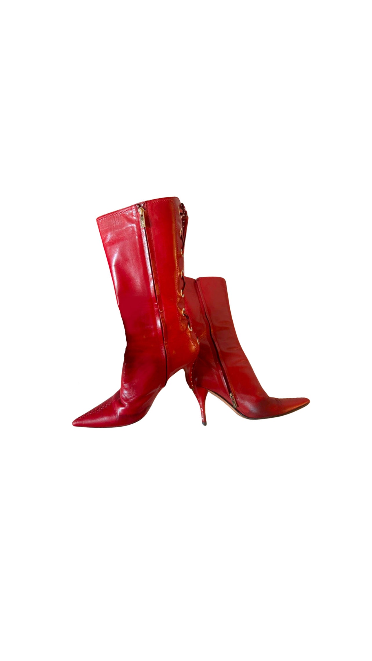 Vintage 90's YSL Leather Boots