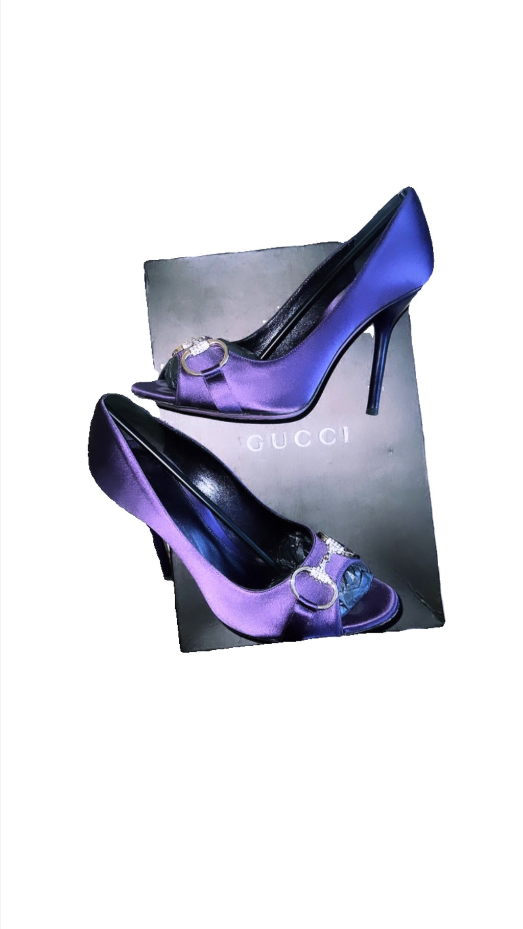 Pre-loved Satin Gucci Stilettos