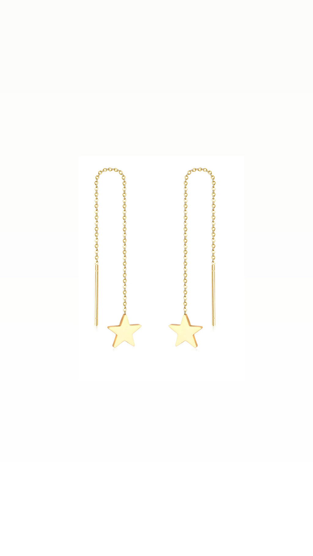 Falling Star, Pull-Through Earrings