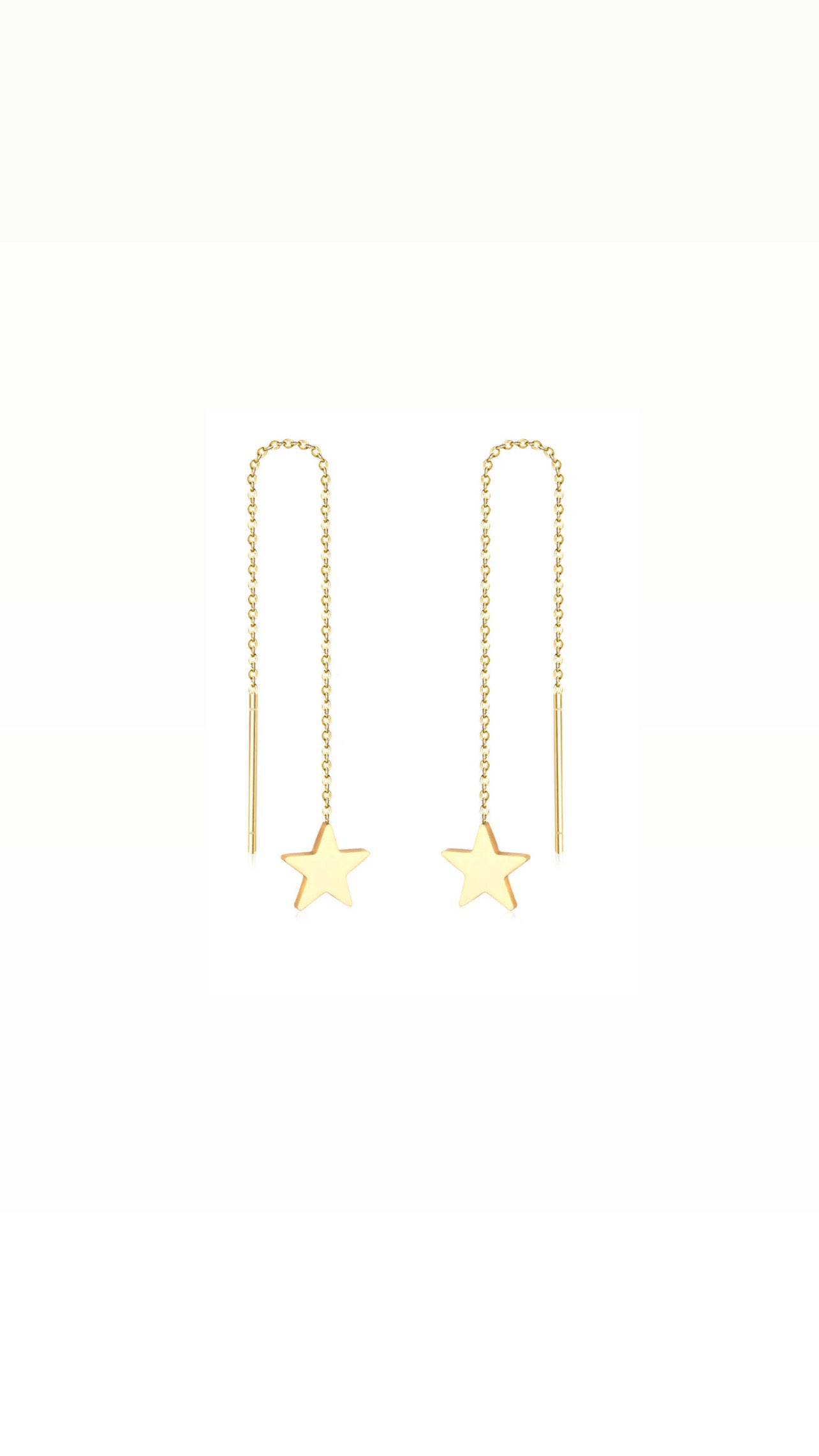 Falling Star, Pull-Through Earrings