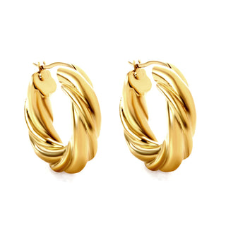 Classic Twist Gold Hoops