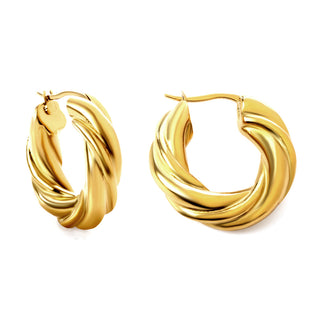 Classic Twist Gold Hoops