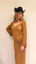 Katie Piercing Dress - Coffee