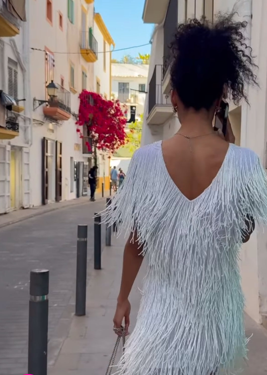 Vivienne Tassle Dress - White