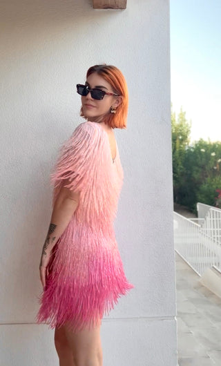 Vivienne Tassle Dress - Candyfloss