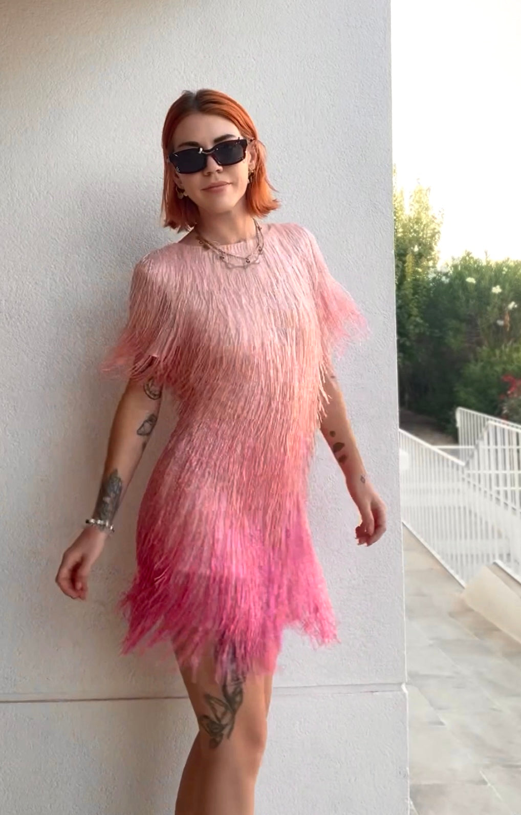 Vivienne Tassle Dress - Candyfloss