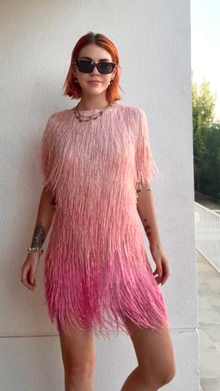 Vivienne Tassle Dress - Candyfloss