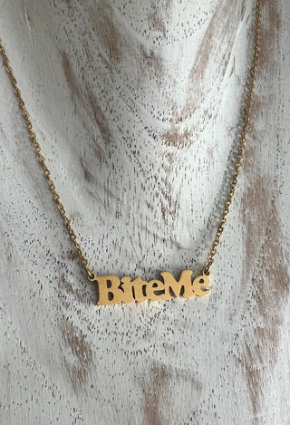 'BITE ME' NECKLACE