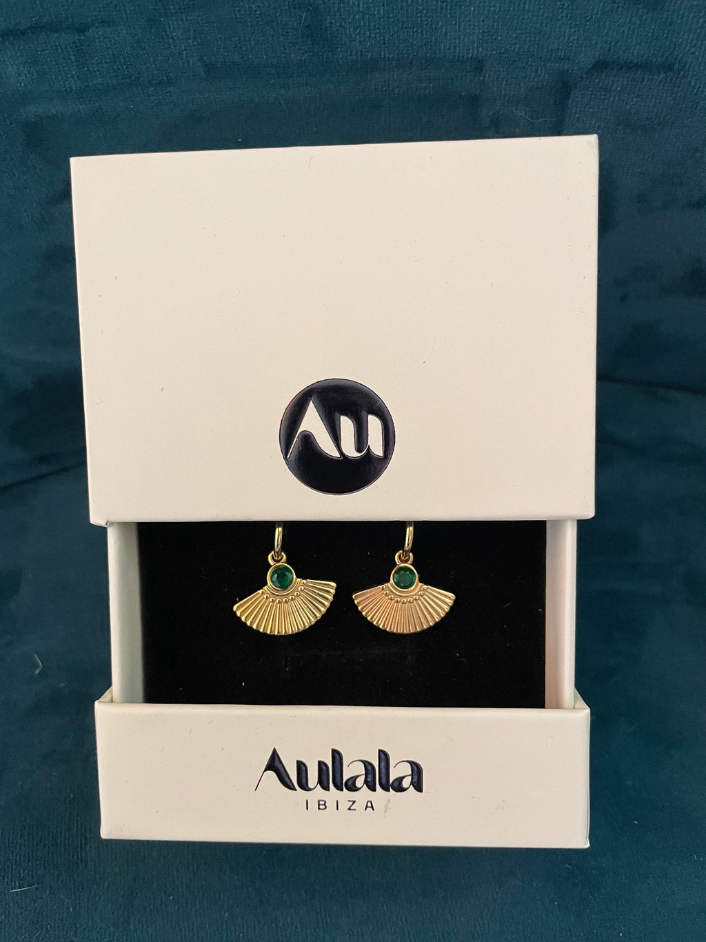Emerald Fan Earrings
