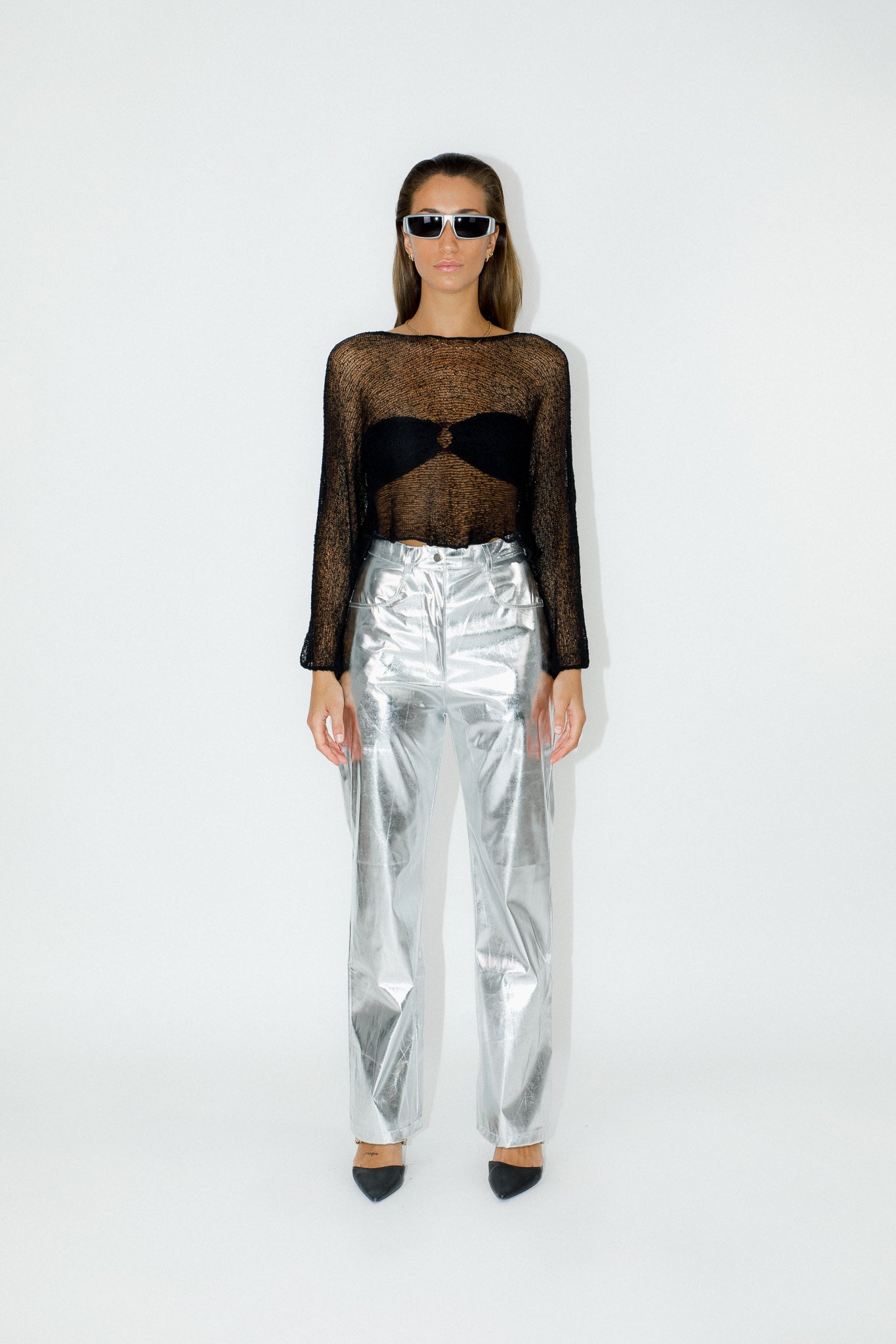 Valentina Disco Pants - Silver