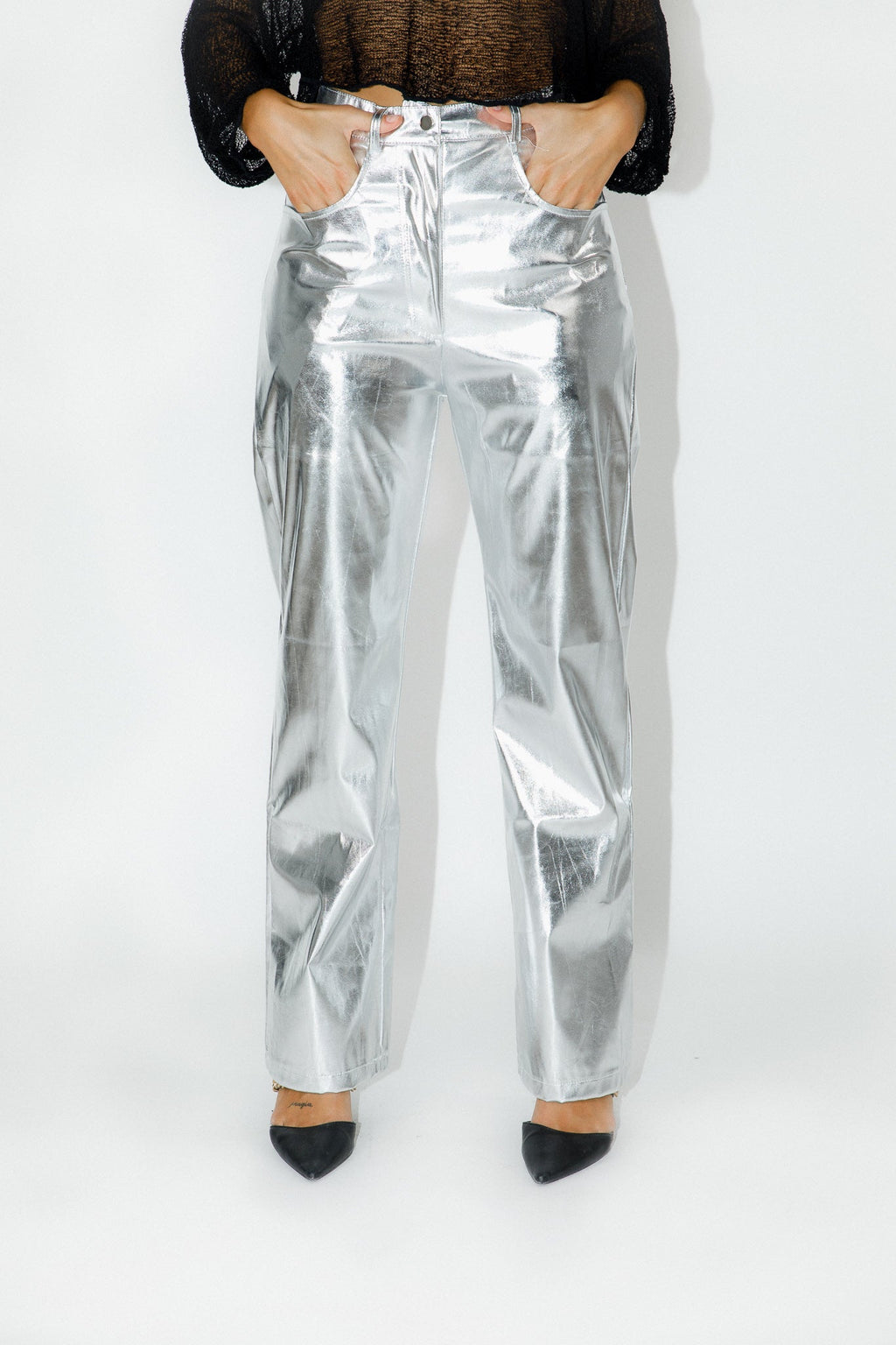 Valentina Disco Pants - Silver