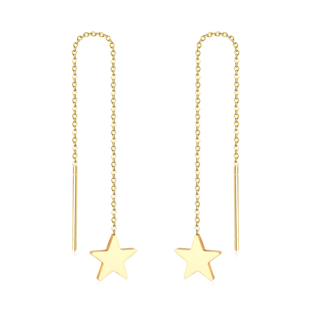 Falling Star, Pull-Through Earrings