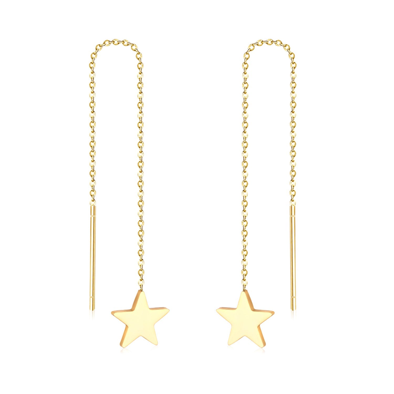 Falling Star, Pull-Through Earrings