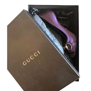 Pre-loved Satin Gucci Stilettos