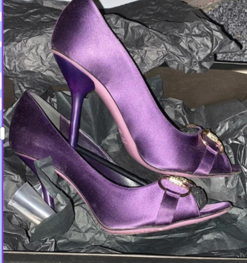 Pre-loved Satin Gucci Stilettos