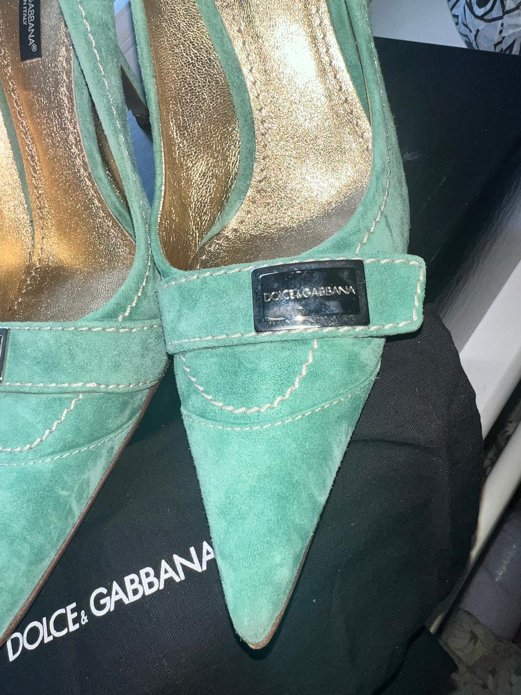 Vintage D&G suede kitten heels