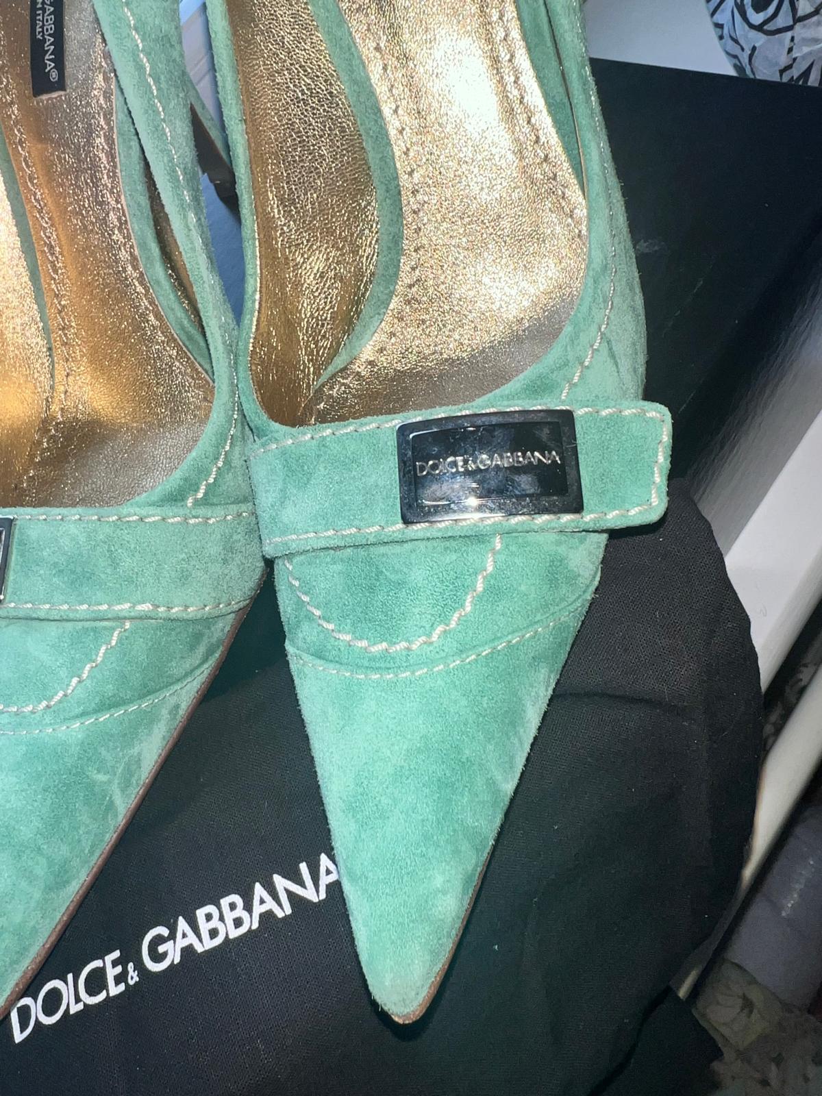 Vintage D&G suede kitten heels