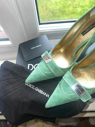 Vintage D&G suede kitten heels