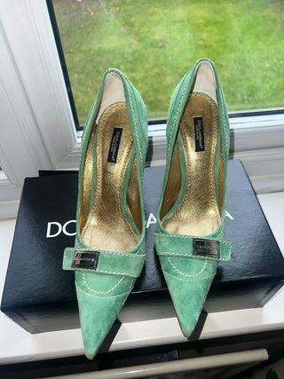 Vintage D&G suede kitten heels