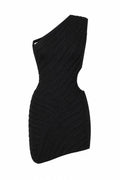 One shoulder Black