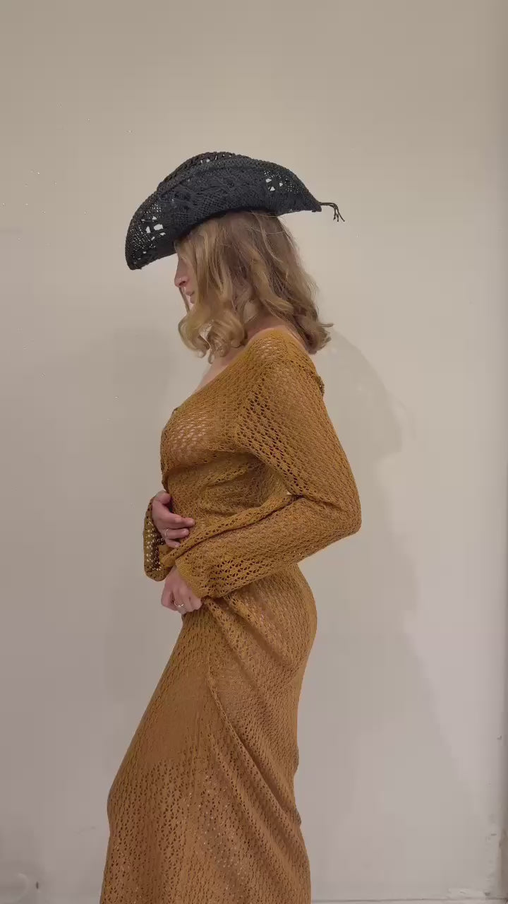 Katie Piercing Dress - Coffee