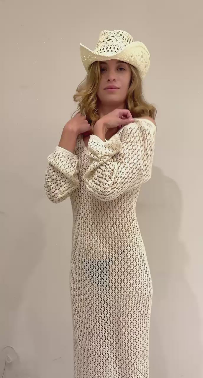 Katie Piercing Dress - Cream