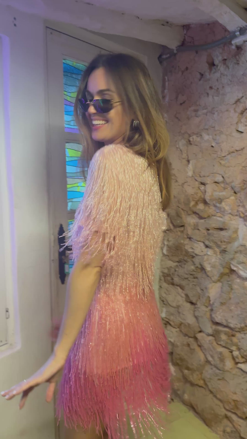 Vivienne Tassle Dress - Candyfloss