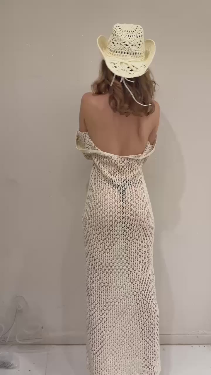Katie Piercing Dress - Cream