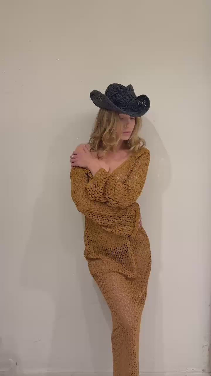 Katie Piercing Dress - Coffee
